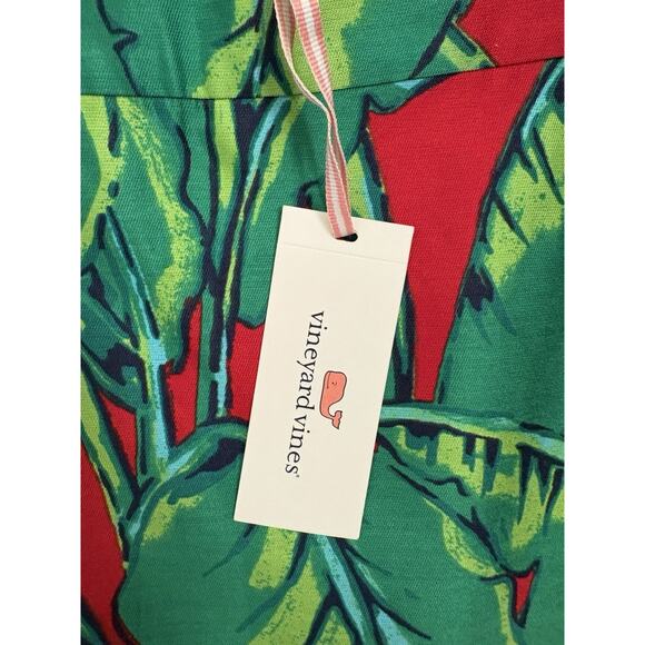 Vineyard Vines Silk Blend Banana Leaf Print Skirt Womens Size 6 NWT Lined - Picture 3 of 6